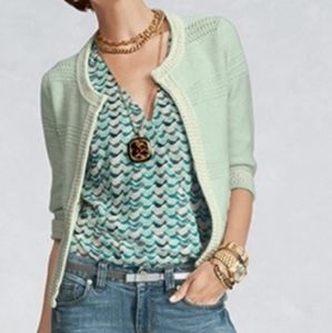 Cabi Society mint cardigan size small